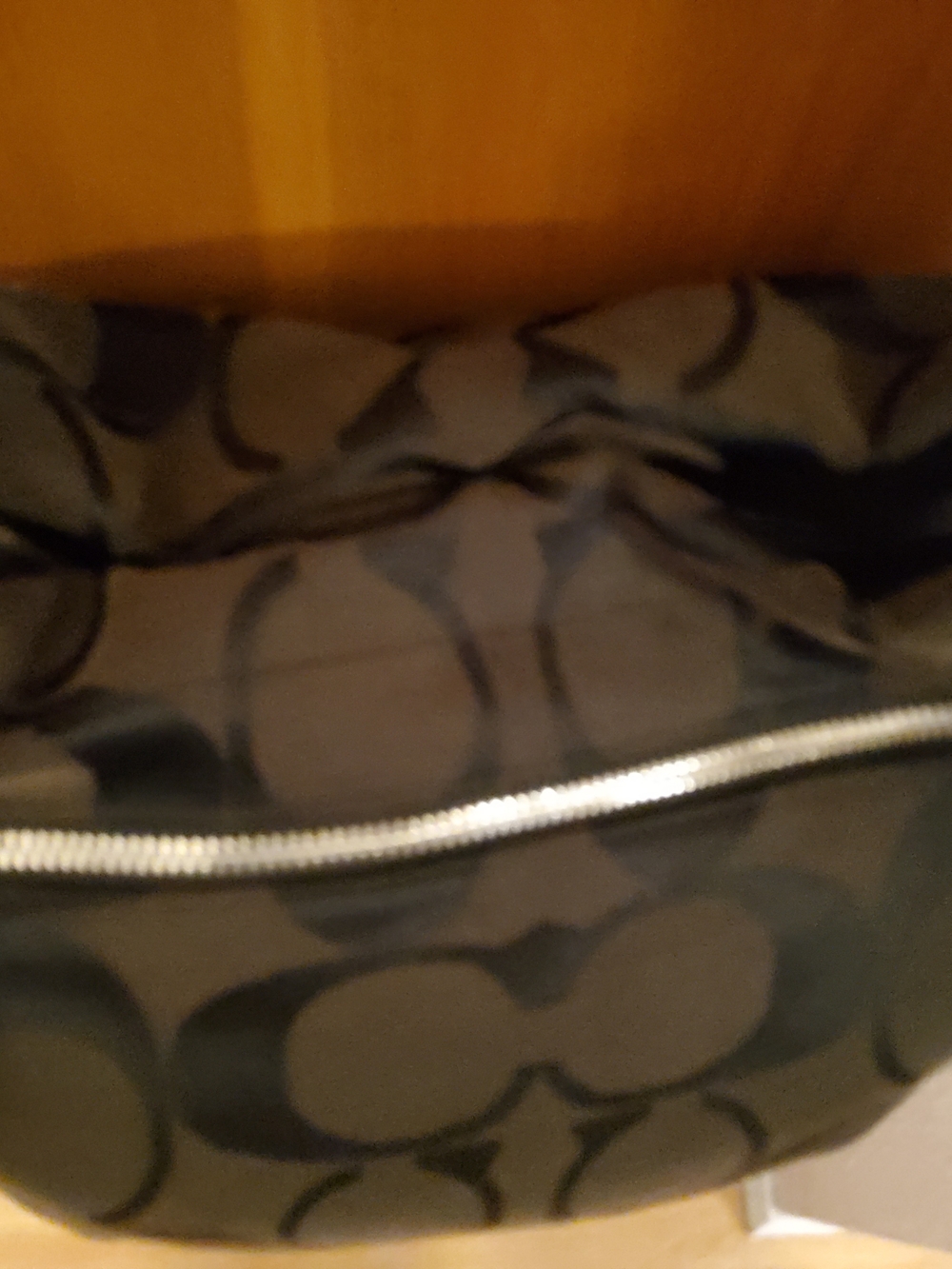 Coach Black Signature C Carly Shoulder Bag HOBO F15067 VGUC ~ EUC 1 Flaw - Picture 12 of 15